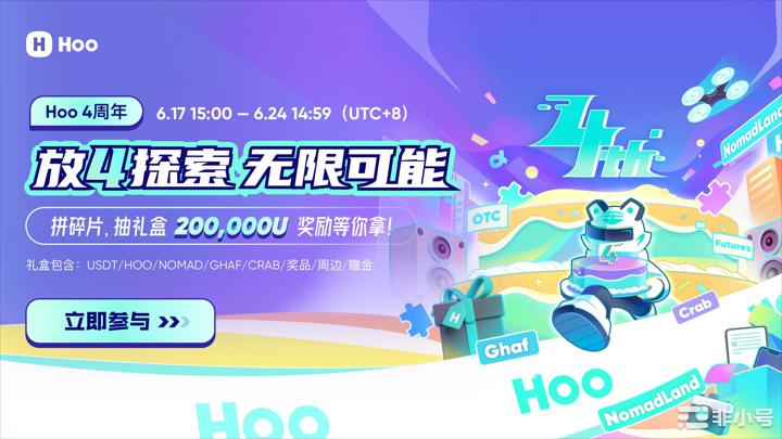 Hoo 4周年狂欢庆典活动 派送价值200,000 USDT